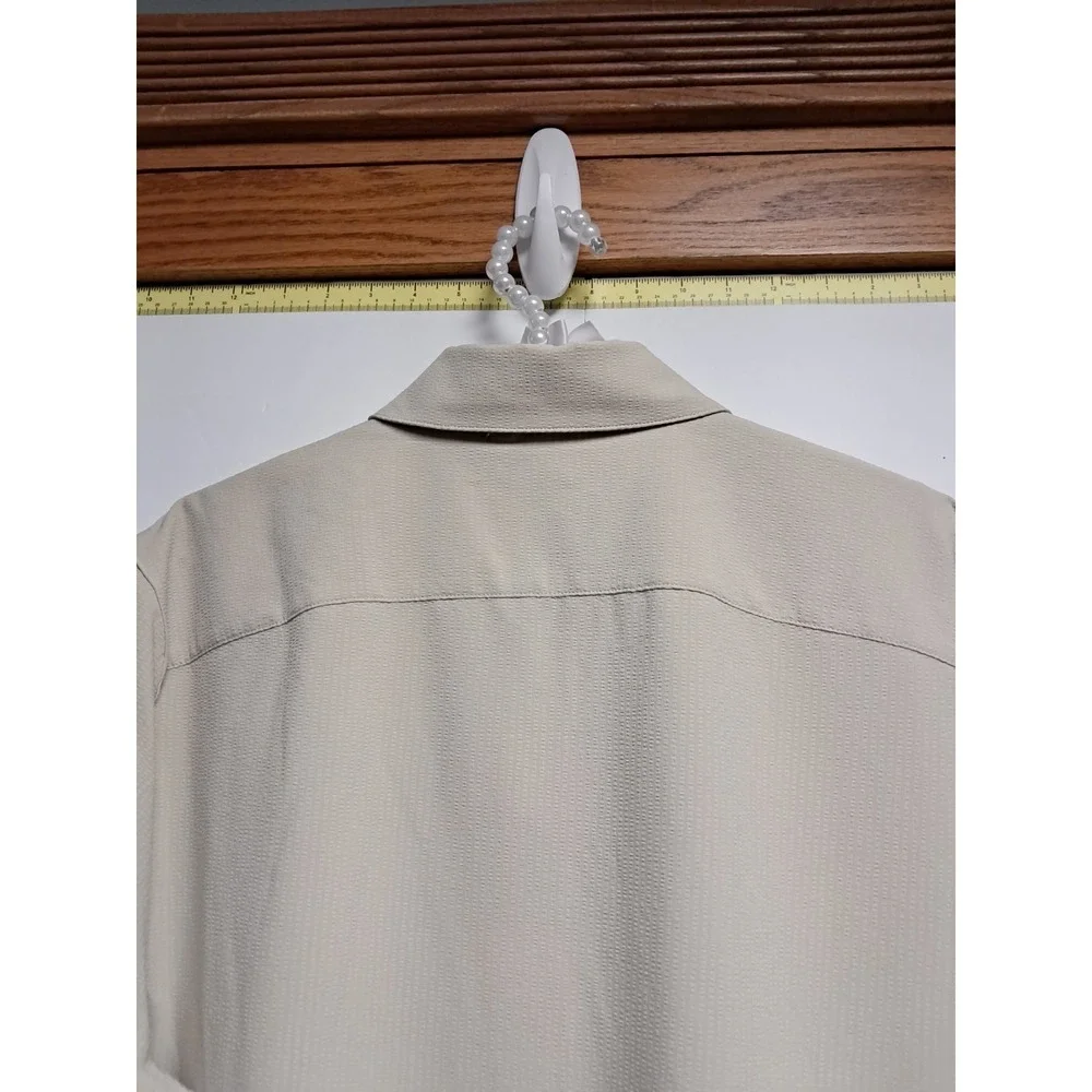 Mens Penguin Sport Agate Gray Short‎ Sleeve Shirt. NWT. Size Med. Small Hole... - Picture 8 of 11